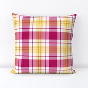 Sunset Tartan Plaid | Pink & Yellow | Renee Davis