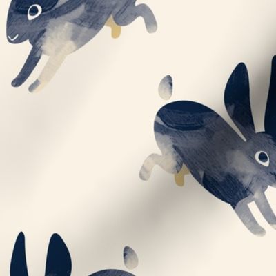 Shibori Rabbit navy by Mount Vic and Me