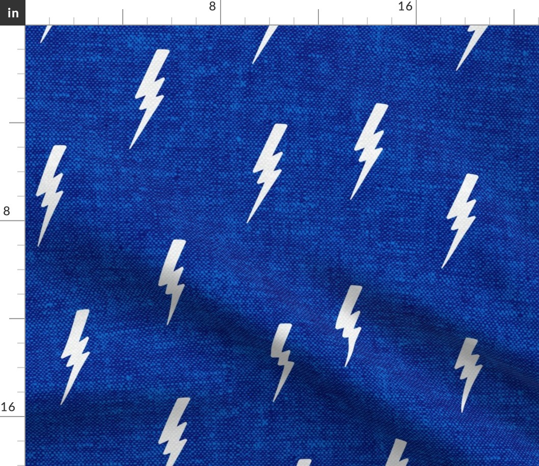 bolts on blue woven - C19BS