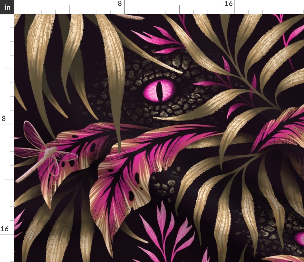 Jurassic Jungle - Purple / Gold - LARGE