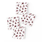 Cranberry airplanes • smaller scale • watercolor planes