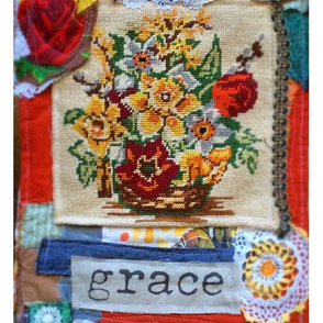 Grace Collage Fibre Art Print Panel