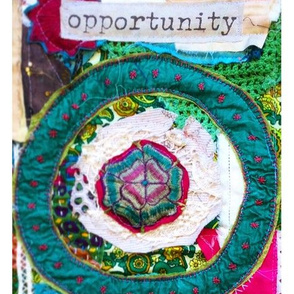 Opportunity Fibre Art Collage Panel