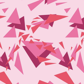 modern pink shapes - triangles