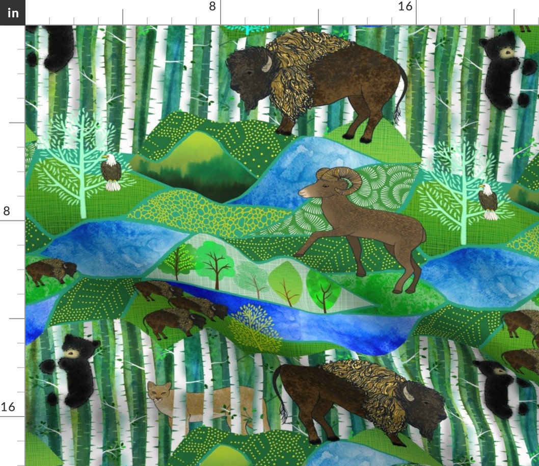 Alaska Quilt Wildlife