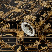 Autumn Greyhounds Black and Gold - Large -