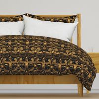 Autumn Greyhounds Black and Gold - Large -