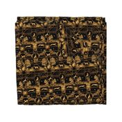 Autumn Greyhounds Black and Gold - Large -