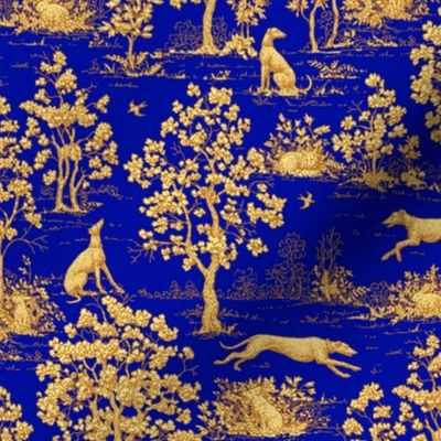 Blue Harvest Greyhound Toile