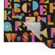 Color Block Alphabet-BLK