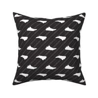 North Carolina State Shape Pattern Stripes Black-01-01