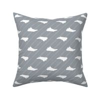 North Carolina State Shape Pattern Stripes  Grey-01-01