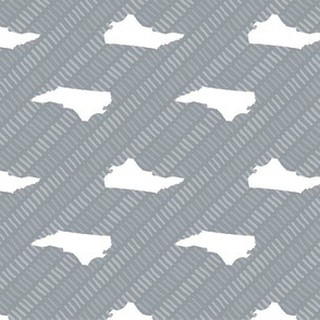 North Carolina State Shape Pattern Stripes  Grey-01-01