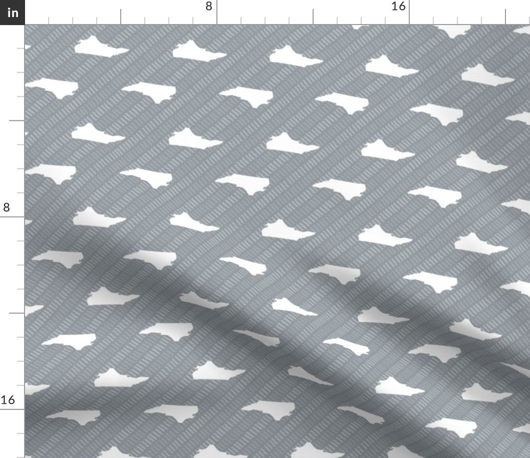 North Carolina State Shape Pattern Stripes  Grey-01-01
