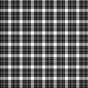 Coal Tartan Plaid | Inverse | Black & White | Renee Davis