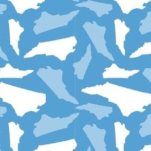 North Carolina State Shape Pattern  Carolina Blue-01-01