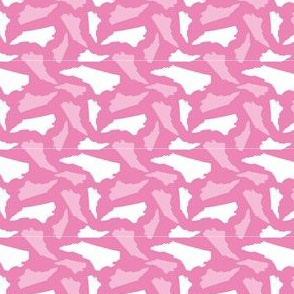 North Carolina State Shape Pattern Pink-01-01