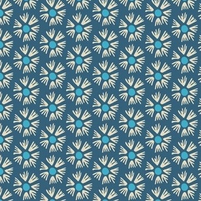 Blue Centered Flowers