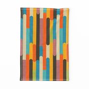 Retro Color Block Popsicle  Sticks Orange