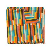 Retro Color Block Popsicle  Sticks Orange