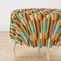 Retro Color Block Popsicle  Sticks Orange