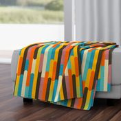 Retro Color Block Popsicle  Sticks Orange