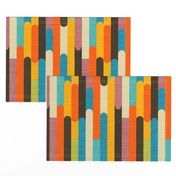 Retro Color Block Popsicle  Sticks Orange