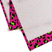 Large Scale - 80s Neon Pink and Lime Green Leopard Print - Large Scale