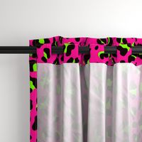 Large Scale - 80s Neon Pink and Lime Green Leopard Print - Large Scale