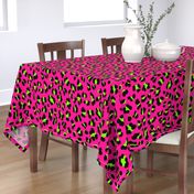 Large Scale - 80s Neon Pink and Lime Green Leopard Print - Large Scale