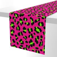 Large Scale - 80s Neon Pink and Lime Green Leopard Print - Large Scale