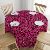 Large Scale - 80s Neon Pink and Lime Green Leopard Print - Large Scale