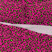 Large Scale - 80s Neon Pink and Lime Green Leopard Print - Large Scale