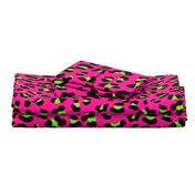 Large Scale - 80s Neon Pink and Lime Green Leopard Print - Large Scale