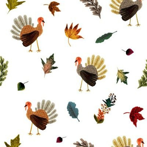 Fall Thanksgiving Turkeys // White