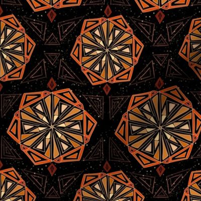 Africa orange mandala