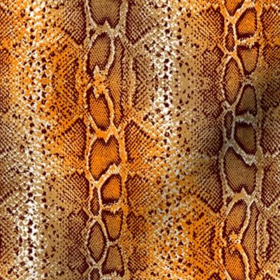 snake skin in bright orange ombre