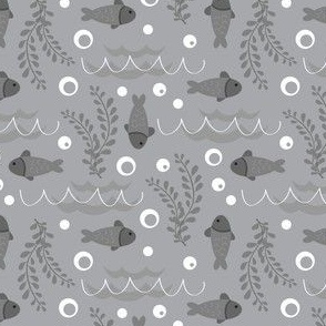 Gray Fish in Gray Ocean