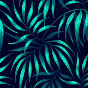 Palm Leaf Coordinate - Emerald Green