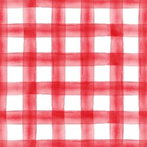 (small scale) watercolor plaid || red C19BS