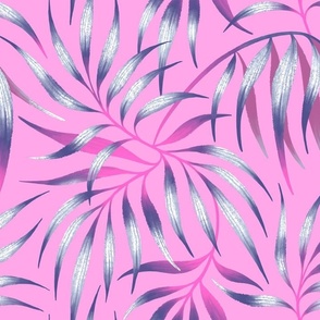 Palm Leaf Coordinate - Pink / Purple