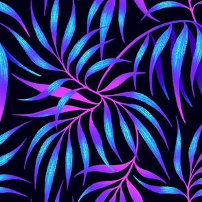 Palm Leaf Coordinate - Blue / Pink