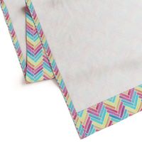 Rainbow watercolour Colour Block Herringbone Pattern