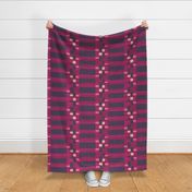 Color-blocking - Pink and  Purple elongated check