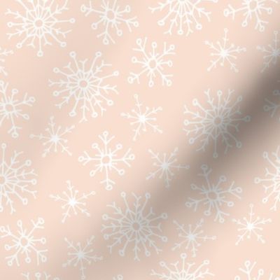 vintage snowflake on peach