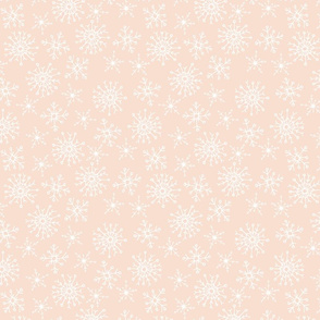 vintage snowflake on peach