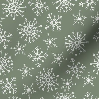 vintage snowflake on pine