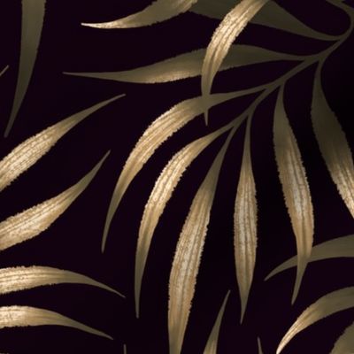 Palm Leaf Coordinate - Gold / Black