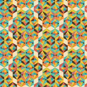 Retro Color Block kaleidoscopic 