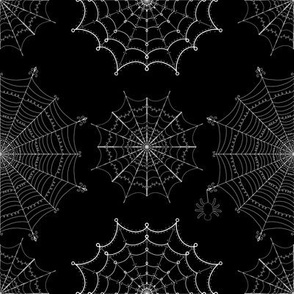 Hand-Drawn Halloween Spider Webs